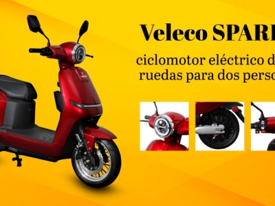 Veleco SPARKY – ciclomotor eléctrico de dos ruedas para dos personas